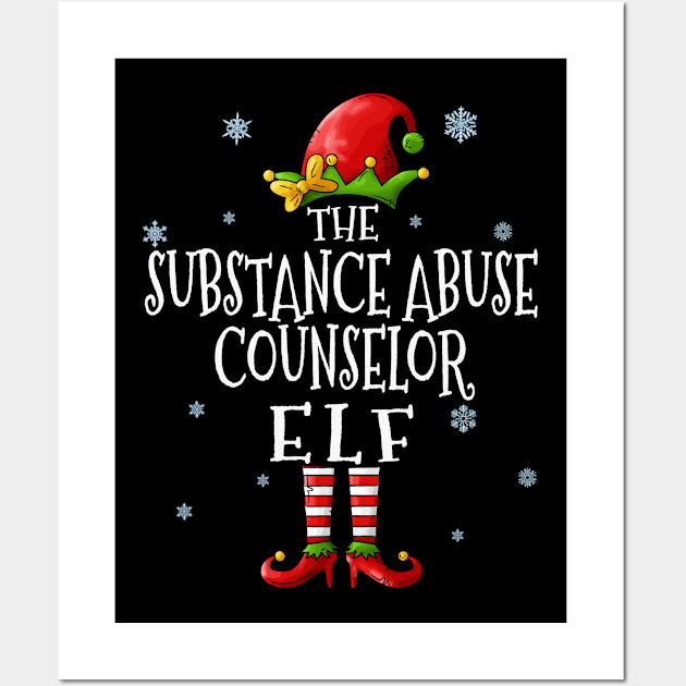 The Substance Abuse Counselor Elf Squad Matching Christmas Wall Art by TeeaxArt